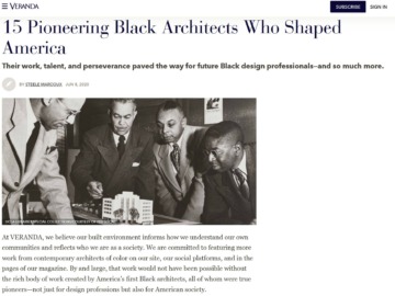 Veranda Looks at Black Architects and Notes NOMA’s Work and History