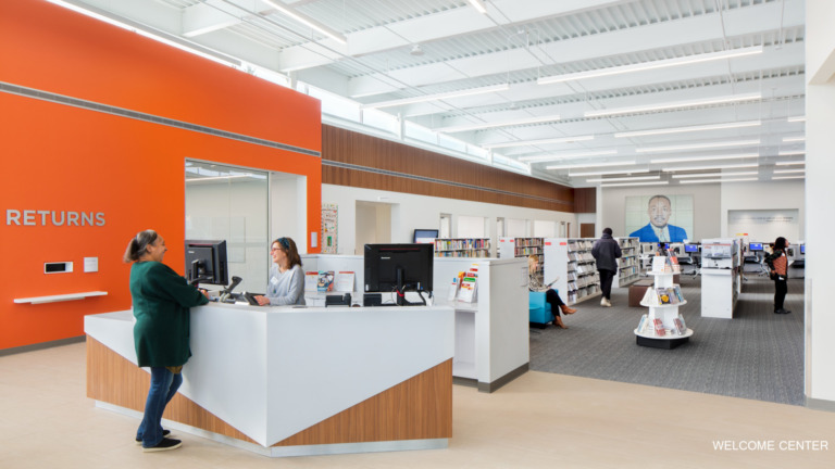 Mlk Library Interior Welcome Center Lauren Davis Of Feinknopf