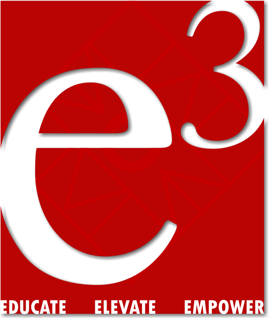 e3: EDUCATE ELEVATE EMPOWER logo