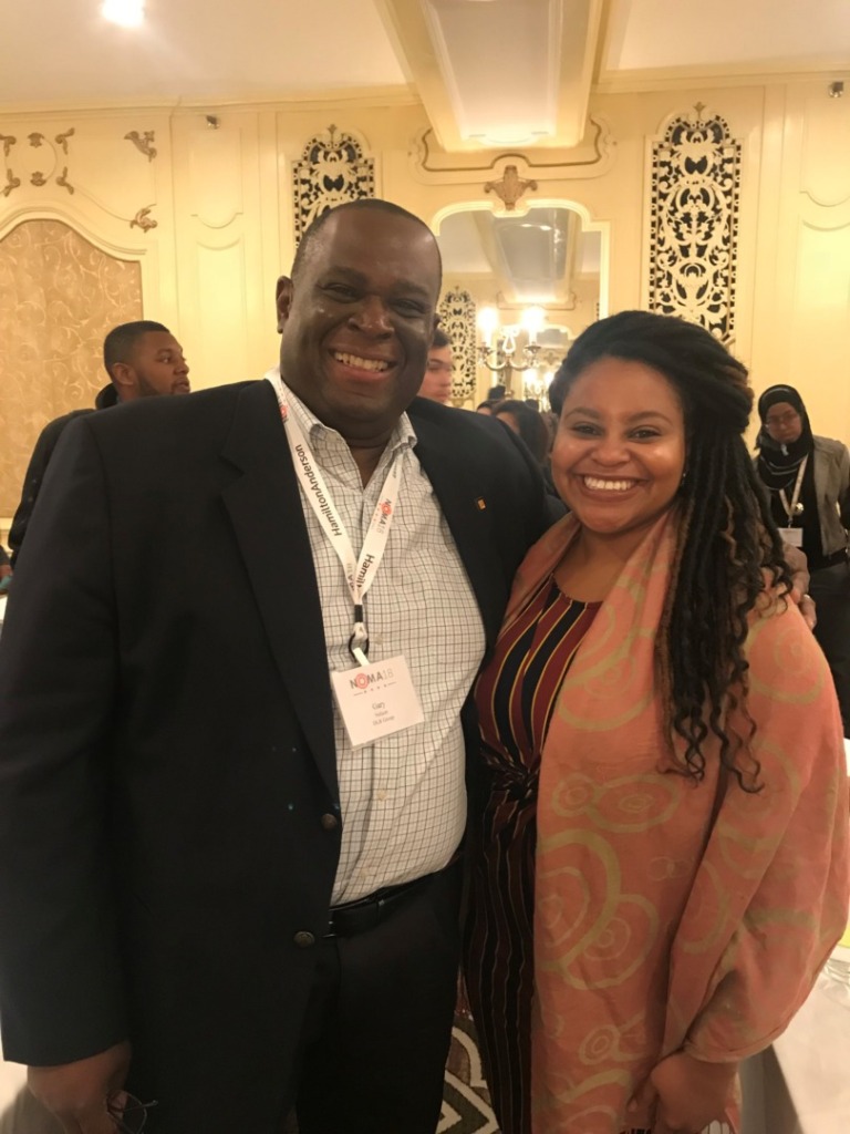 Gary Nelson - Catching up with his first mentee Alexandra Taylor at NOMA ’18, photo credit: NOMAarizona - Voices